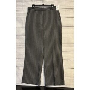 Abercrombie & Fitch Gray Pinstripe Pants Women's 31 Hook Zip NWT